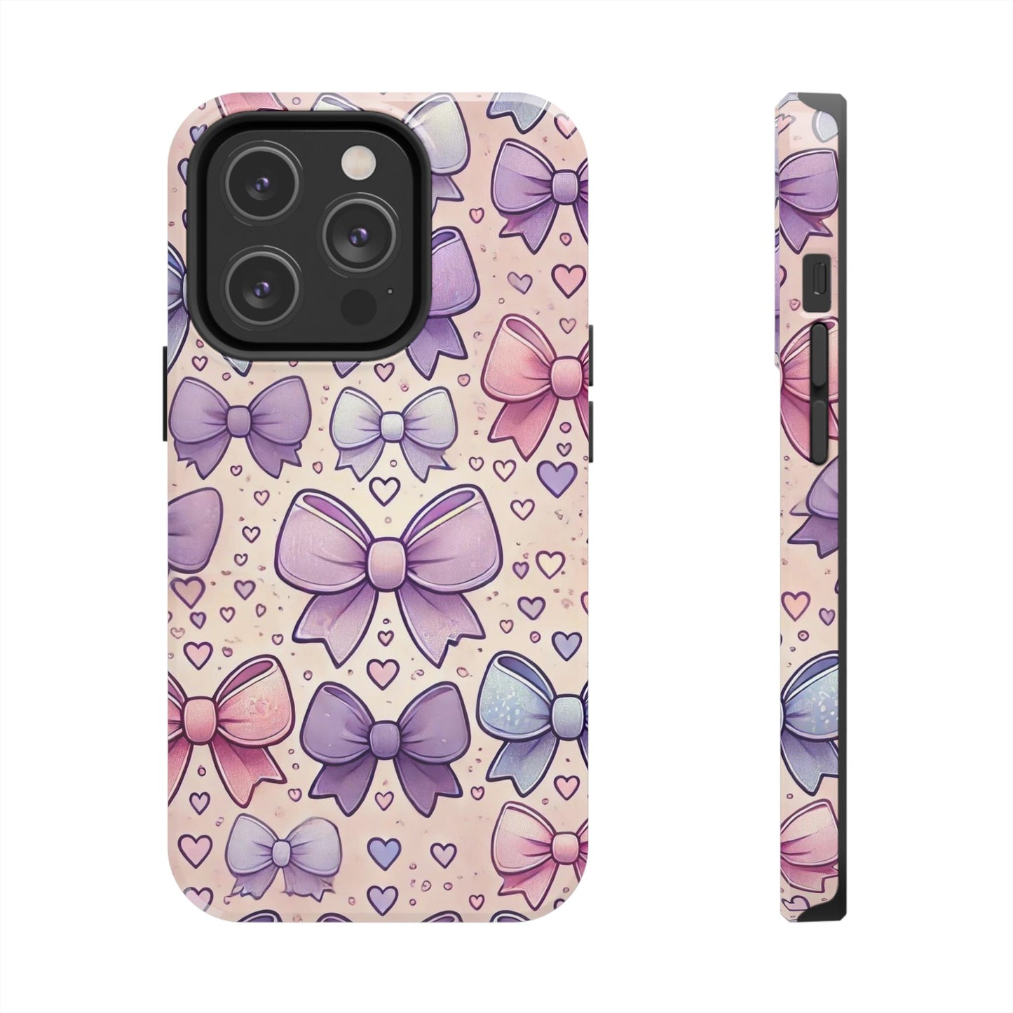 Pastel Bow iPhone Case - Cute Girly Pattern Protective Cover