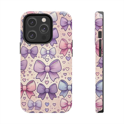 Pastel Bow iPhone Case - Cute Girly Pattern Protective Cover