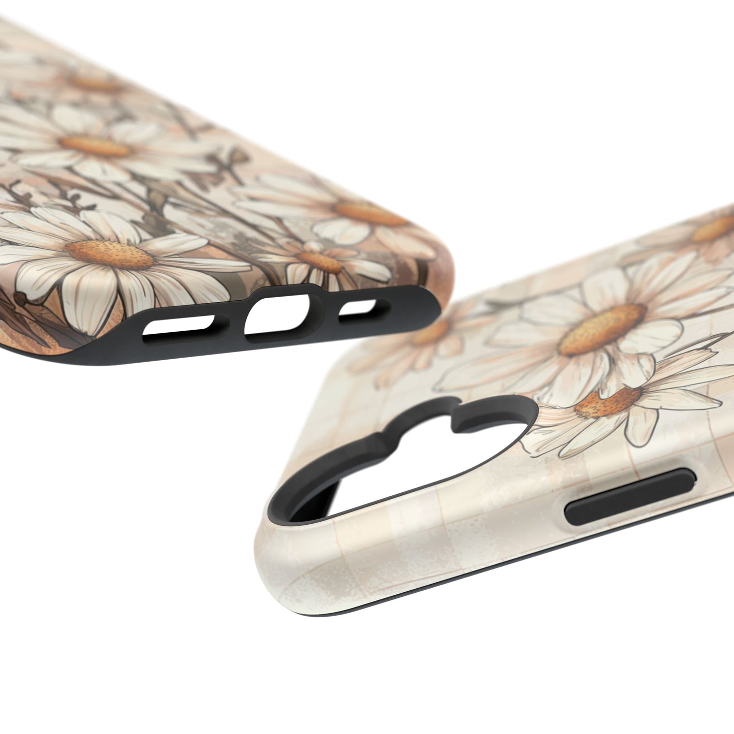 Pastel Daisy MagSafe iPhone Case - Elegant Floral Protective Cover