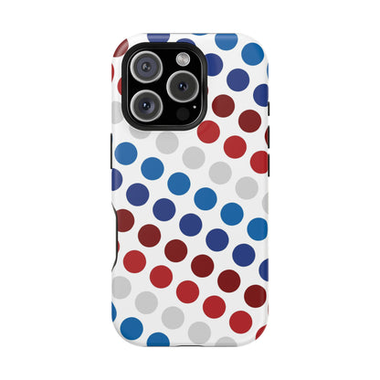 Patriotic Polka Dots - MagSafe iPhone Case