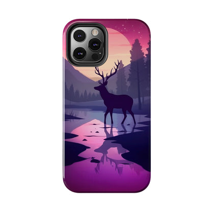 Twilight Elegance: Stag Reflection – iPhone Case