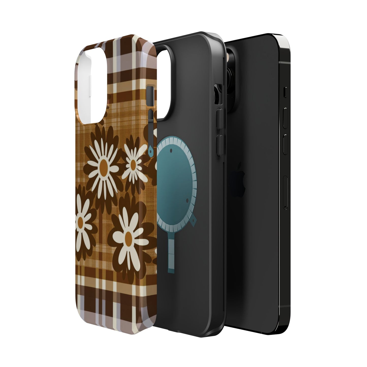 Rustic Bloom Plaid iPhone Case