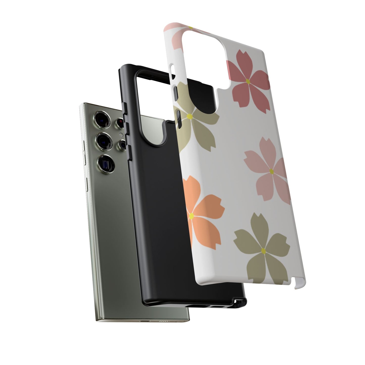 Pastel Sakura Blossom Tough Samsung Galaxy Case – Durable Design with Soft Matte Finish