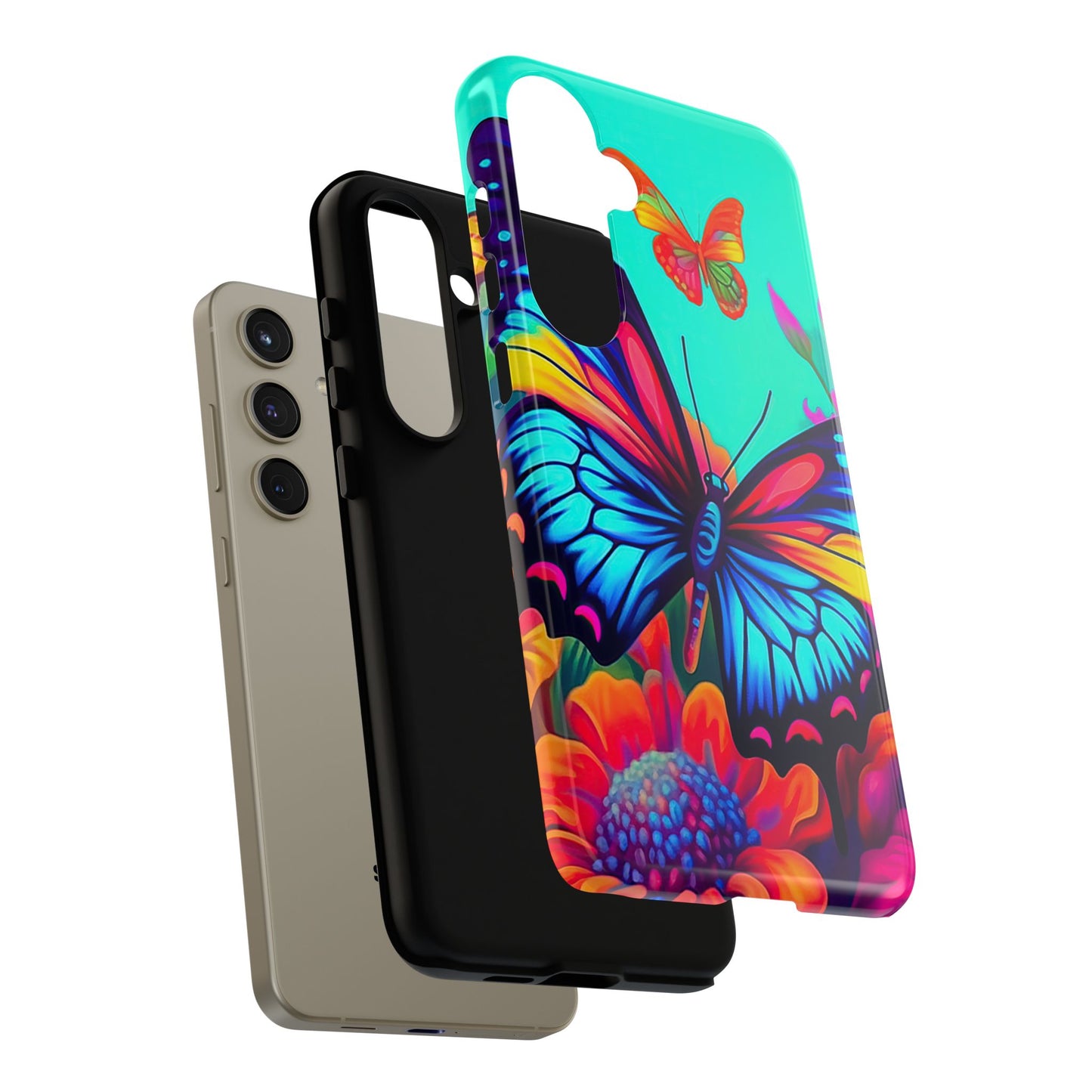 Vivid Butterfly & Floral Burst - Samsung Galaxy Case