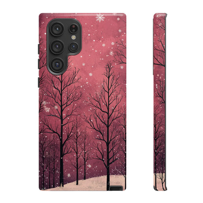 Pink Winter Twilight Forest - Samsung Galaxy Series Case