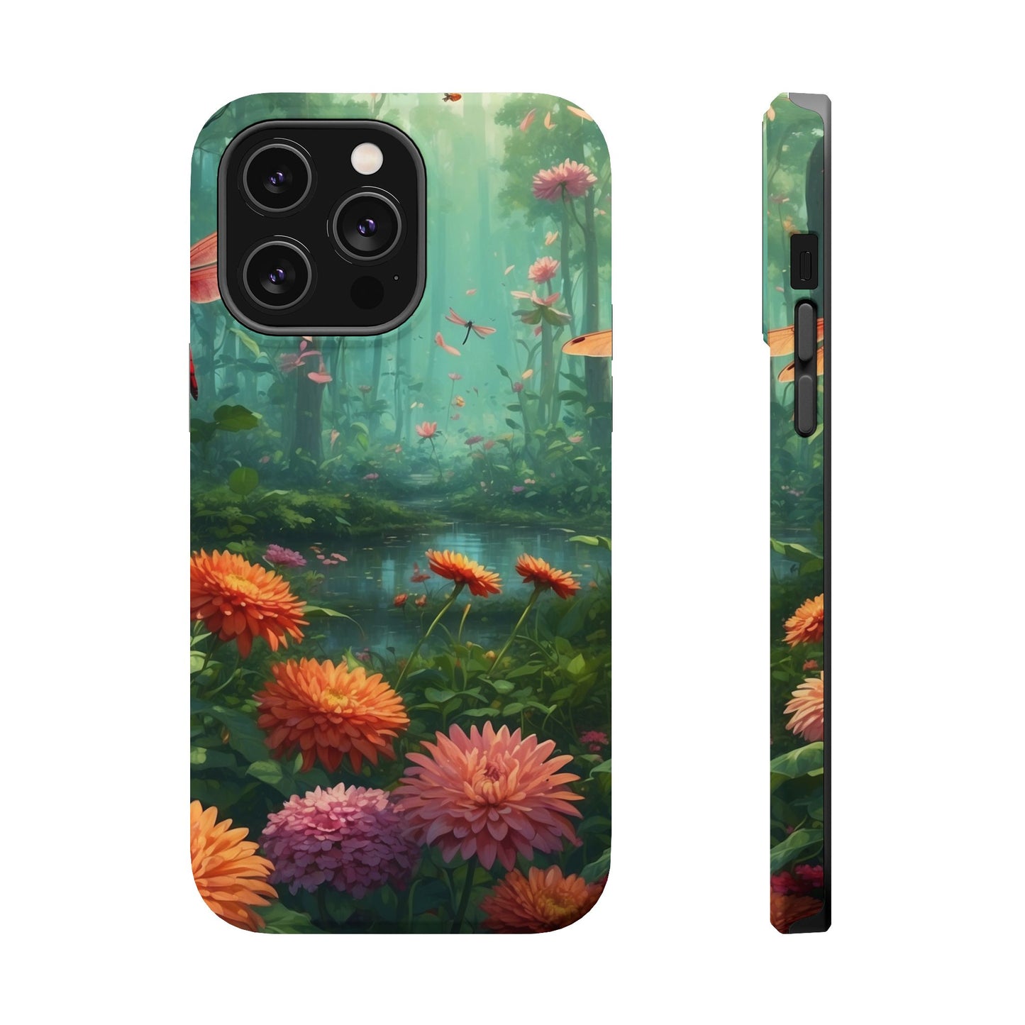 Enchanted Forest Dragonflies & Blossoms – MagSafe iPhone Series Case