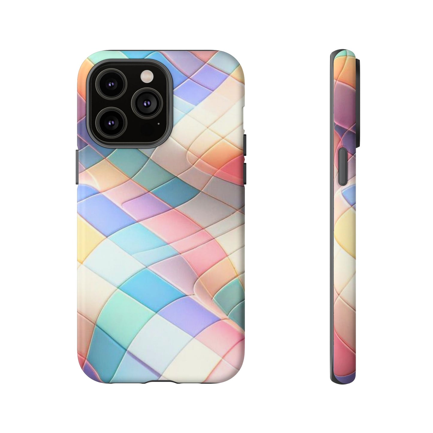 Pastel Prism Plaid iPhone Case