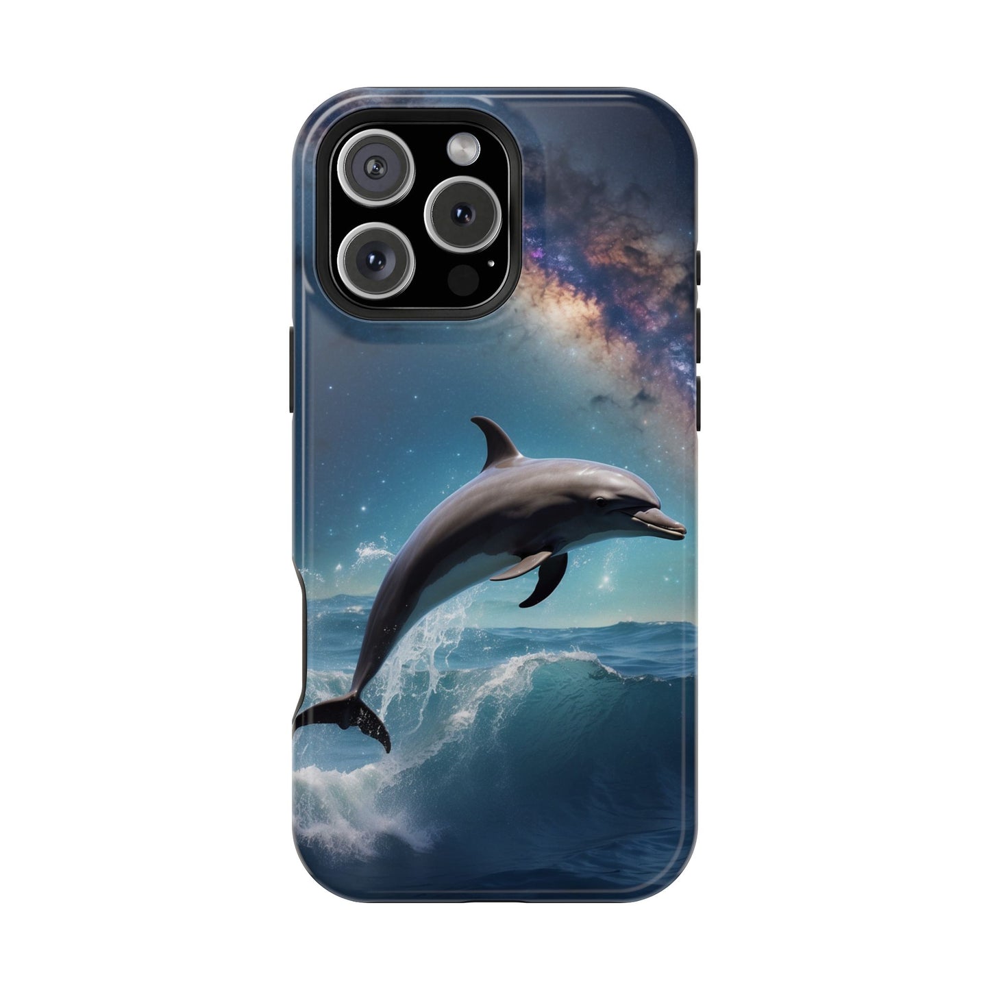 Dolphin Galaxy Splash - MagSafe-Compatible Case