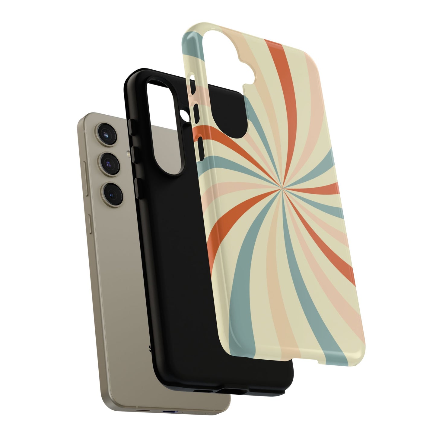 Retro Swirl Samsung Galaxy Case – Durable, Vintage-Inspired Design with Dual-Layer Protection