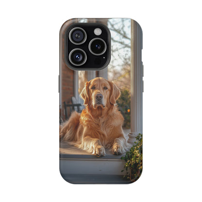 Golden Retriever on Porch - iPhone MagSafe Series Case