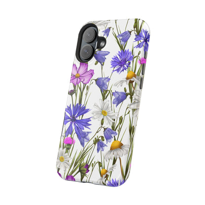 Wildflower Meadow MagSafe Case – Purple, Blue, and White Floral Design