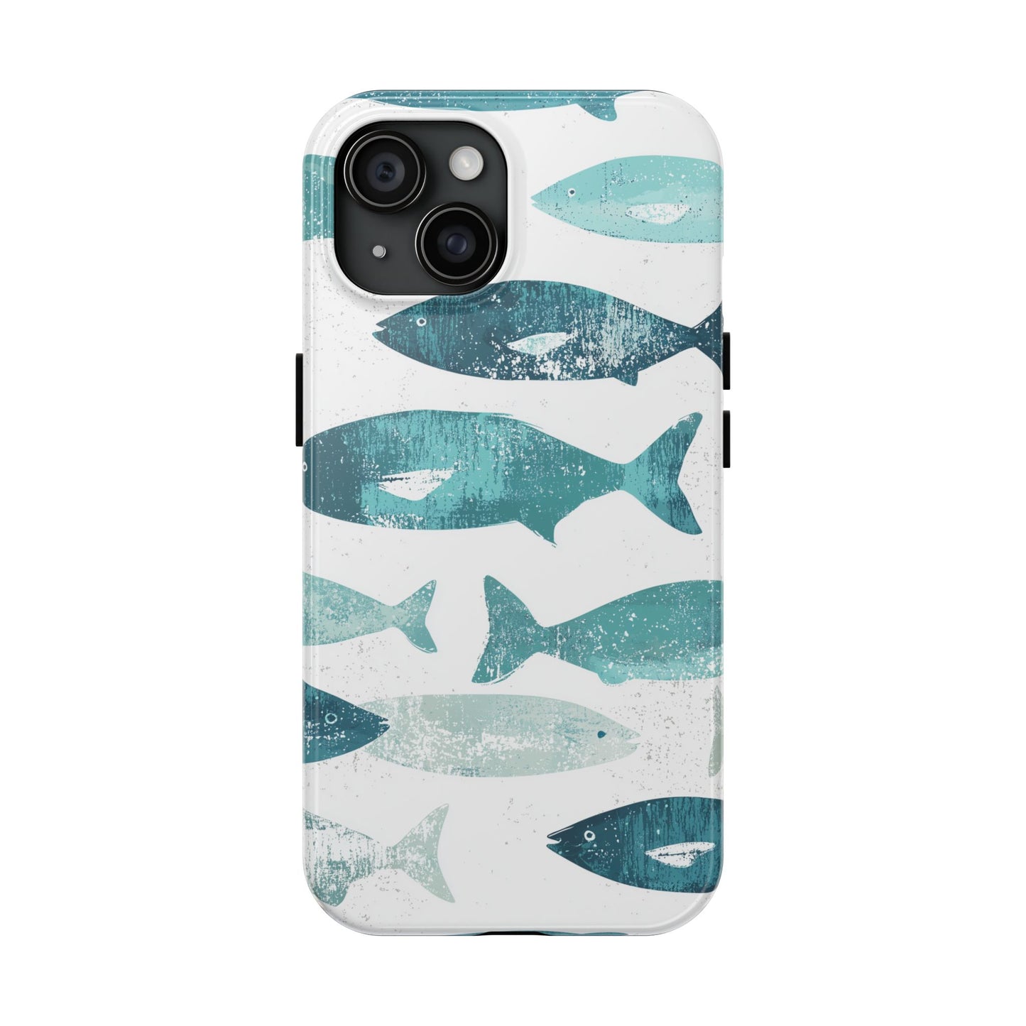 Vintage Blue Fish Print - iPhone Series Case