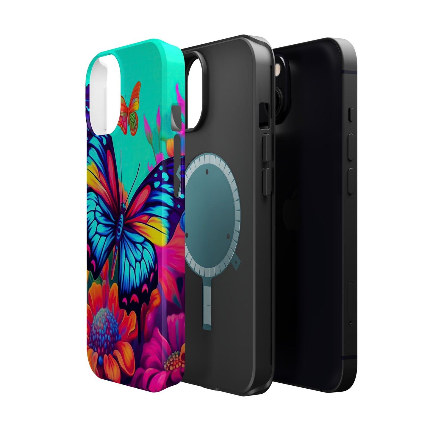 Vivid Butterfly & Floral Burst - MagSafe iPhone Case