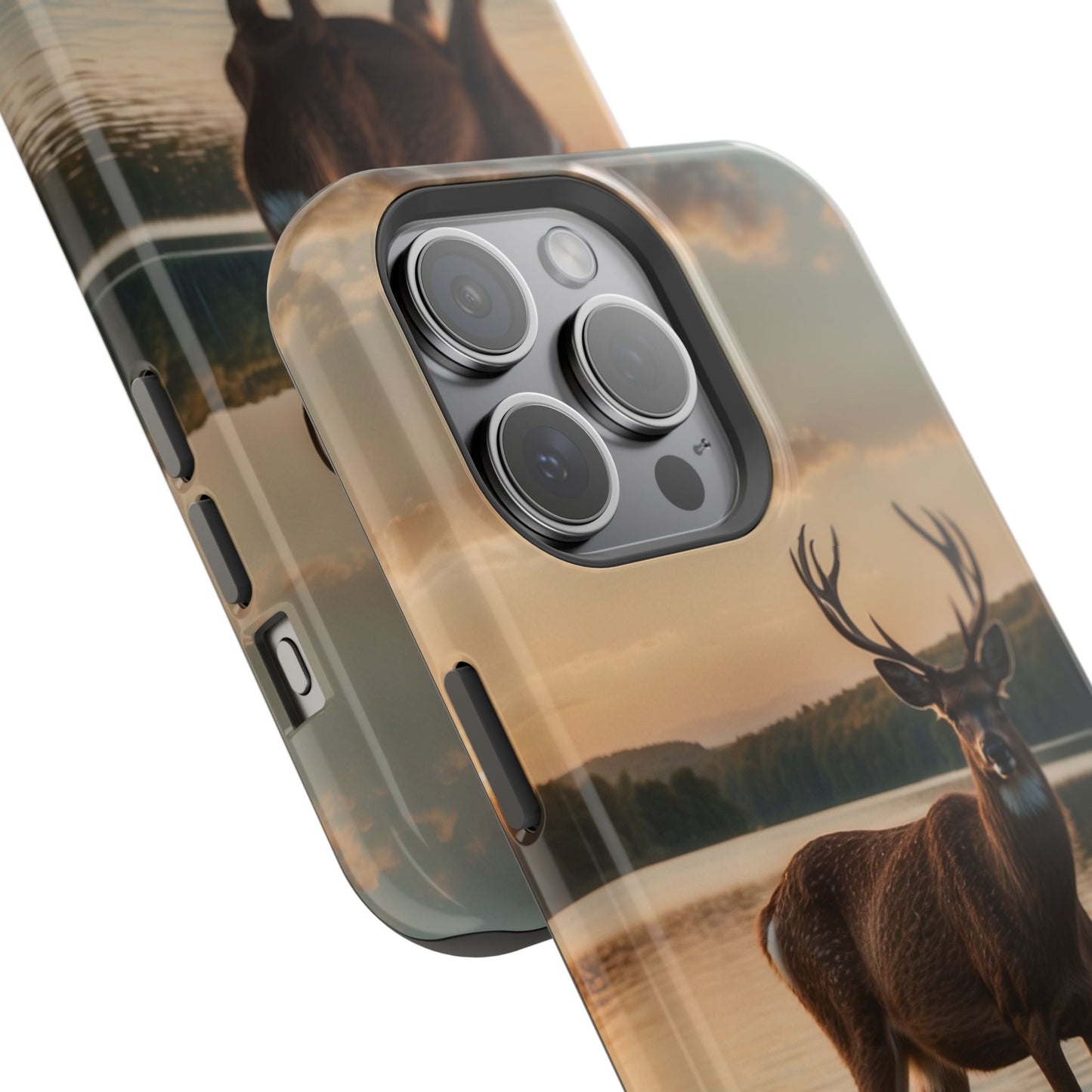 Majestic Stag at Sunset – MagSafe iPhone Case