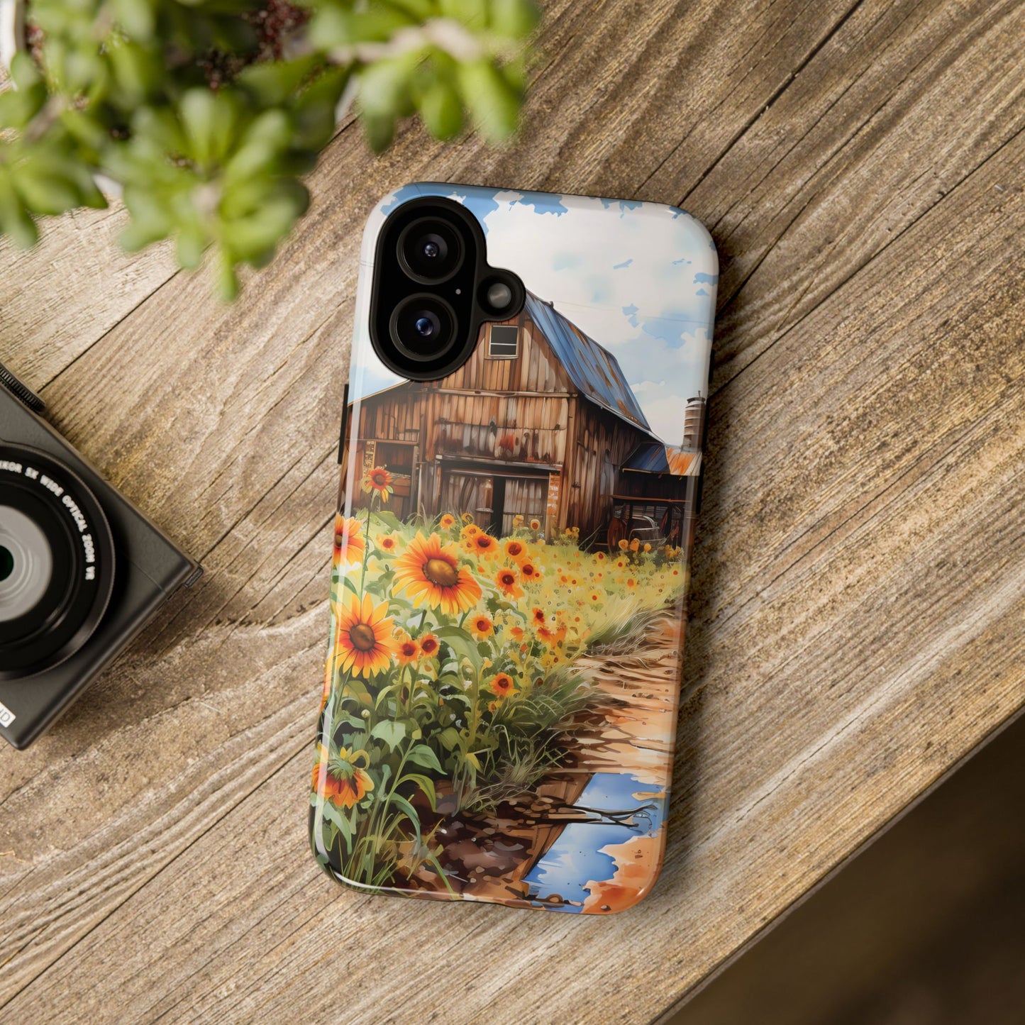 Sunflower iPhone Case  Rustic Farm Style