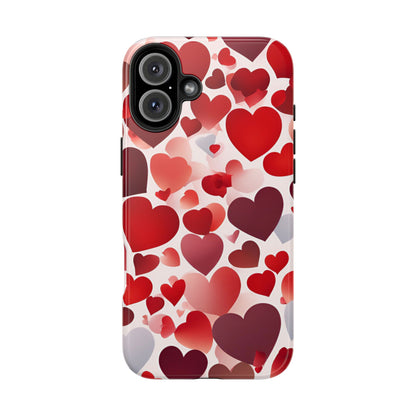 iPhone Case: Romantic Red Heart Gradient Case