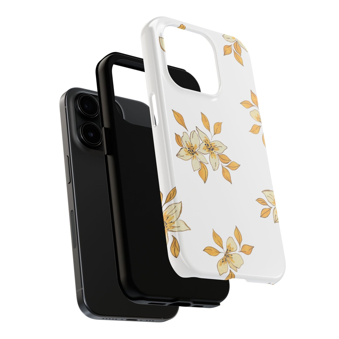 Delicate Yellow Blossom iPhone Case – Minimalist Floral Design with Matte Finish