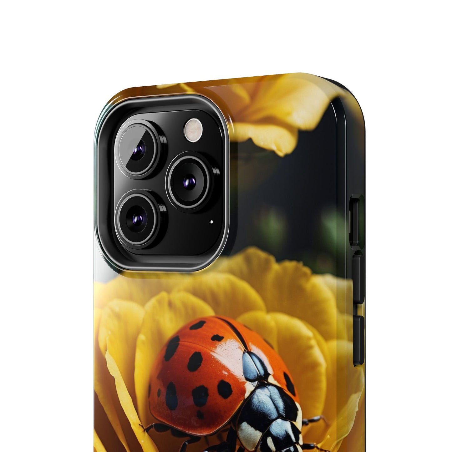 iPhone Case: Ladybug on Yellow Petals