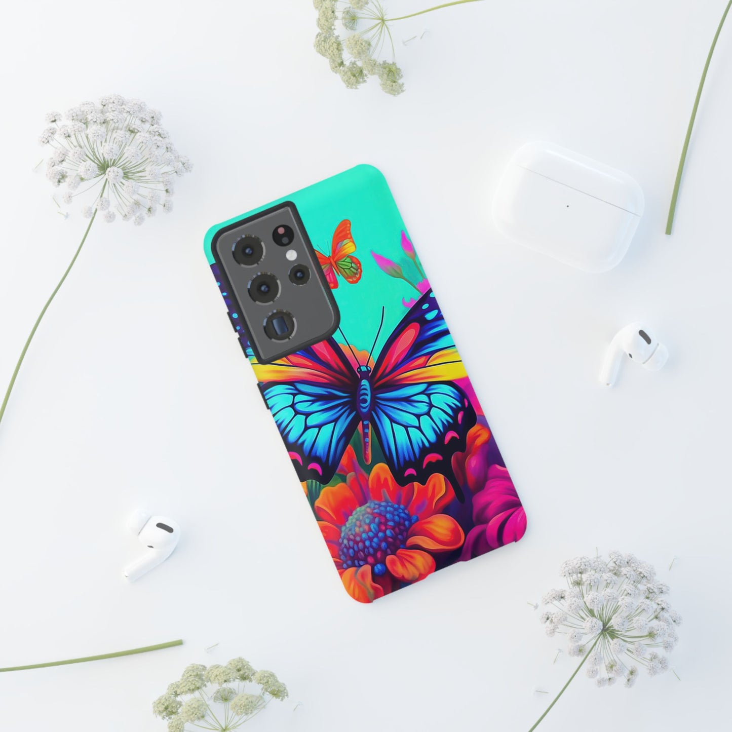 Vivid Butterfly & Floral Burst - Samsung Galaxy Case