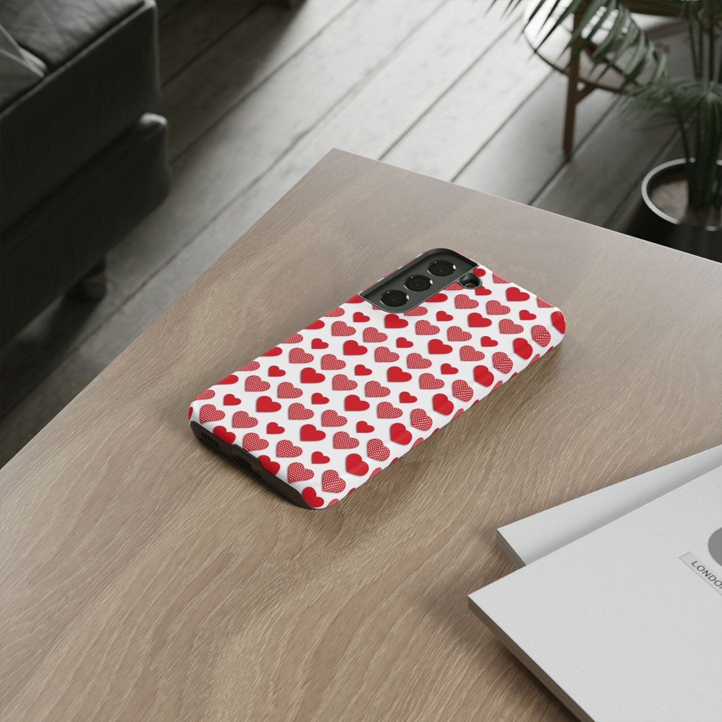 Red & Polka Dot Hearts Samsung Case