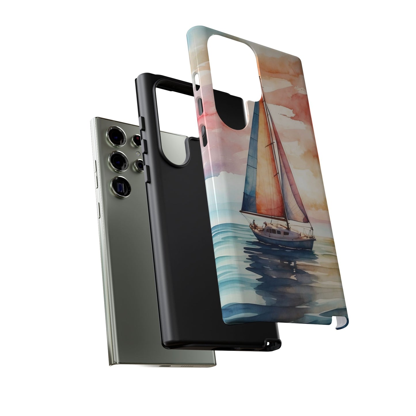 Sailboat Sunset Samsung Galaxy Case – Vibrant Watercolor Design