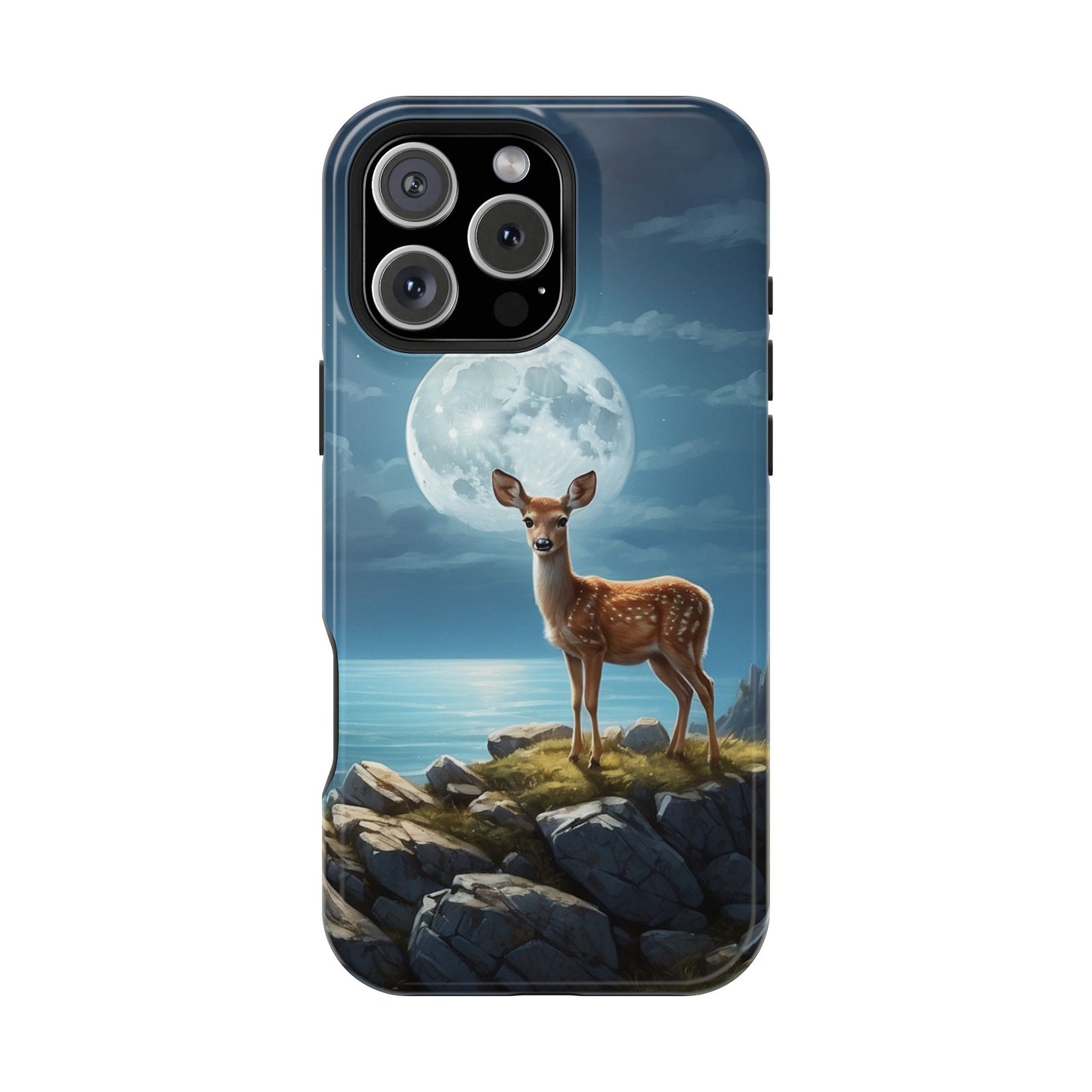 Enchanted Fawn Under the Moonlit Sky MagSafe iPhone Case