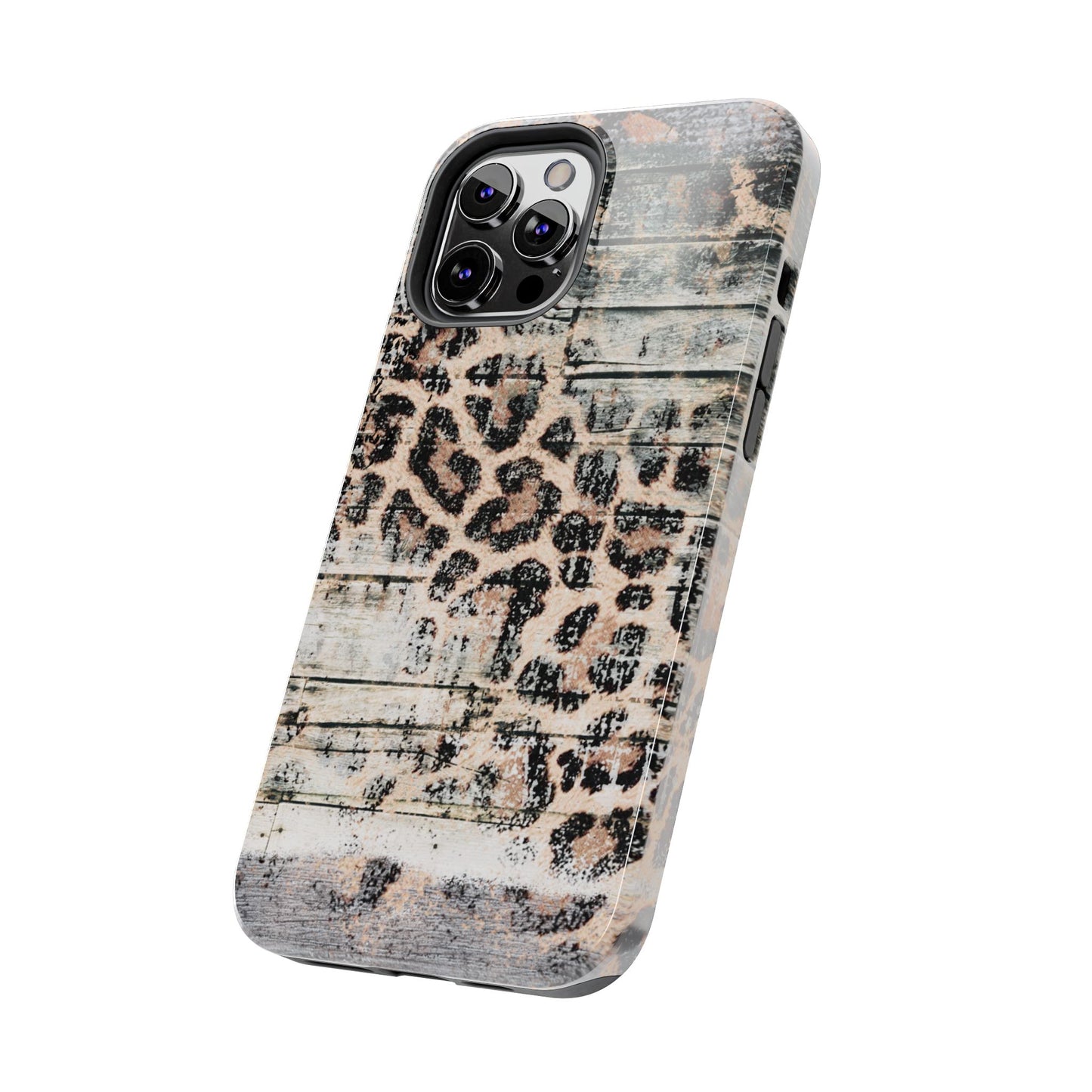 Rustic Leopard Wood Print - iPhone Series Case