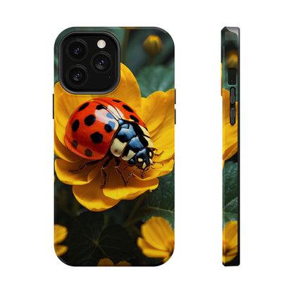 Yellow Blossoms with Bug Accent - MagSafe iPhone Case