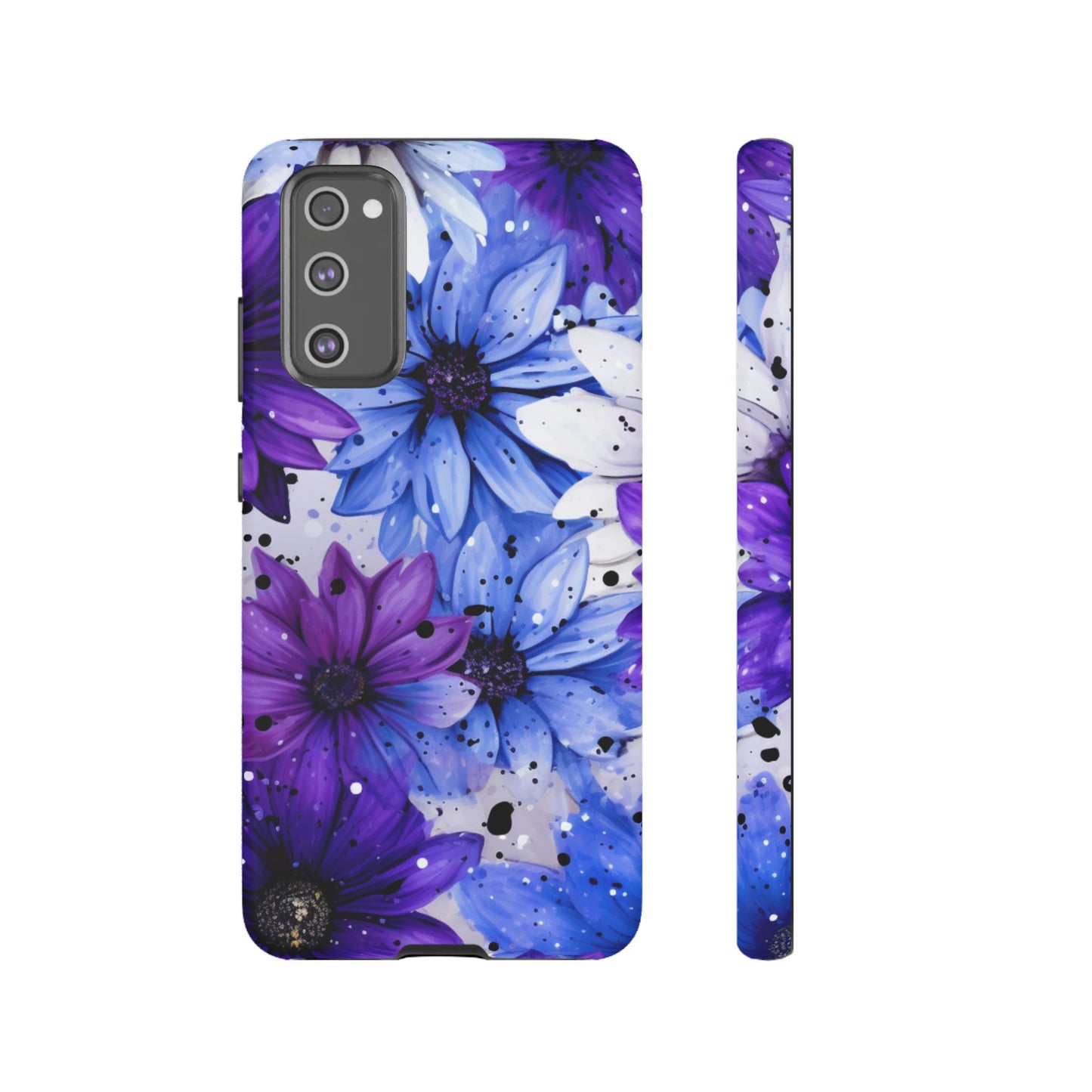 Vibrant Purple & Blue Floral Splash - Samsung Galaxy Series Case