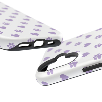 Paw Prints & Hearts – MagSafe iPhone Case with Adorable Pet-Lover Design