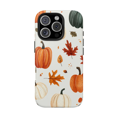 Autumn Pumpkin iPhone Case – Fall Leaves and Harvest Design