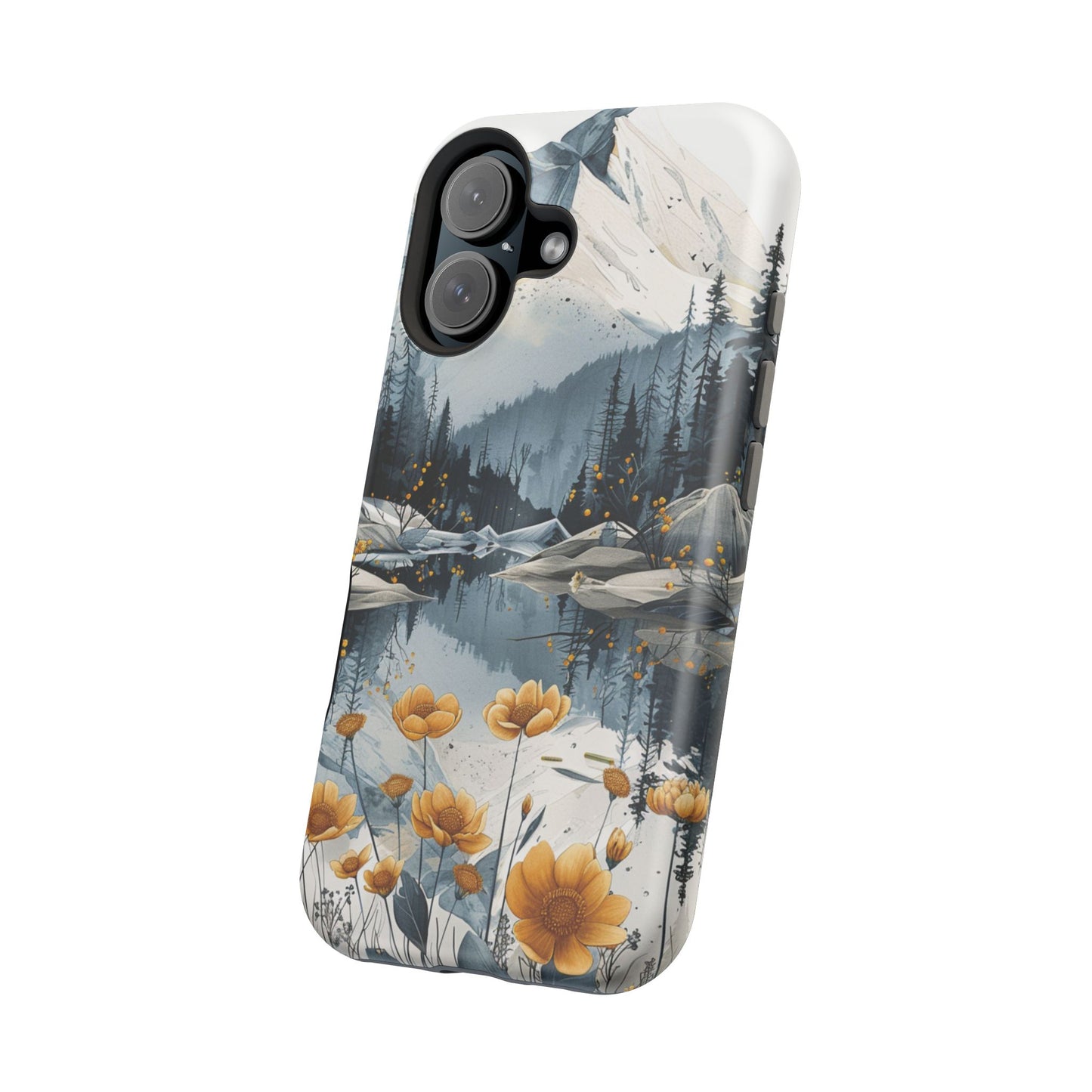 Silver Alpine Wildflower iPhone Case