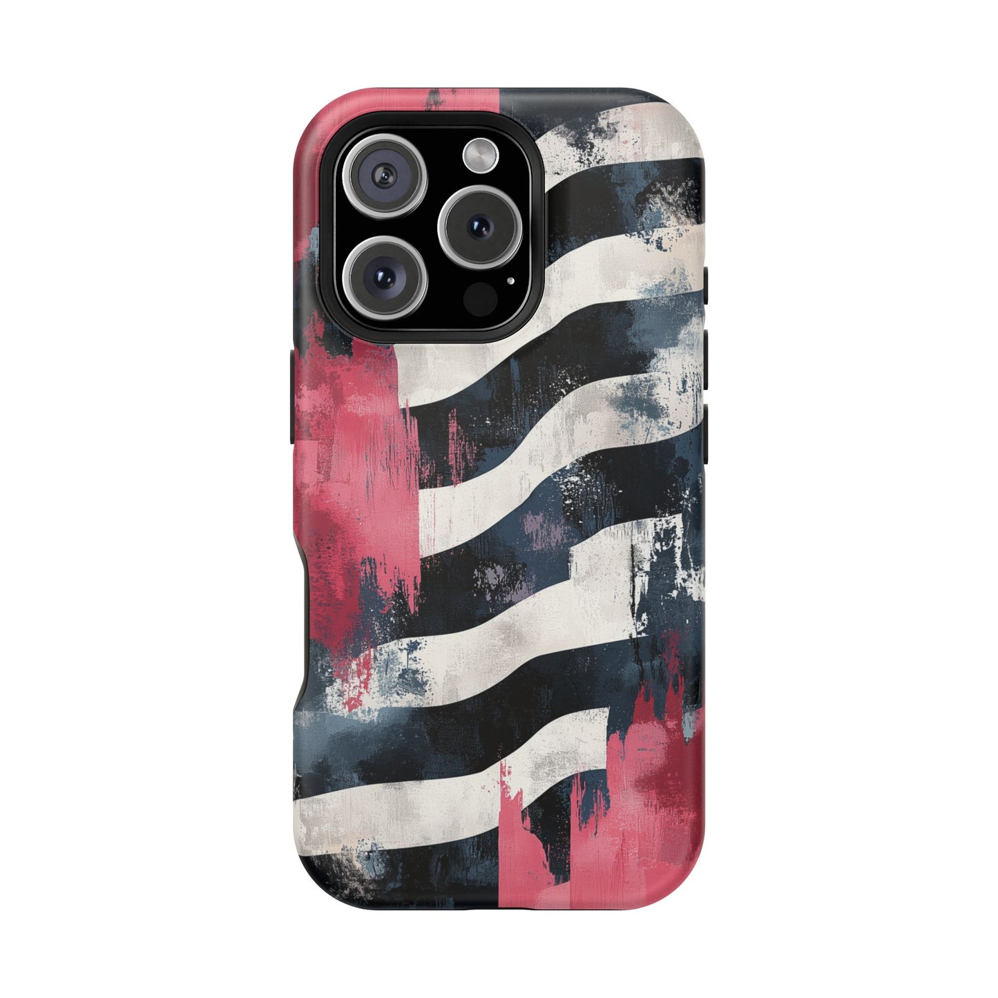 MagSafe iPhone Case: Blood Zebra – Bold Red & Black Pattern