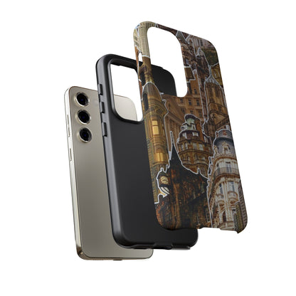 Vintage Architectural Collage Samsung Galaxy Case – Tough Dual-Layer Protection with Matte Finish