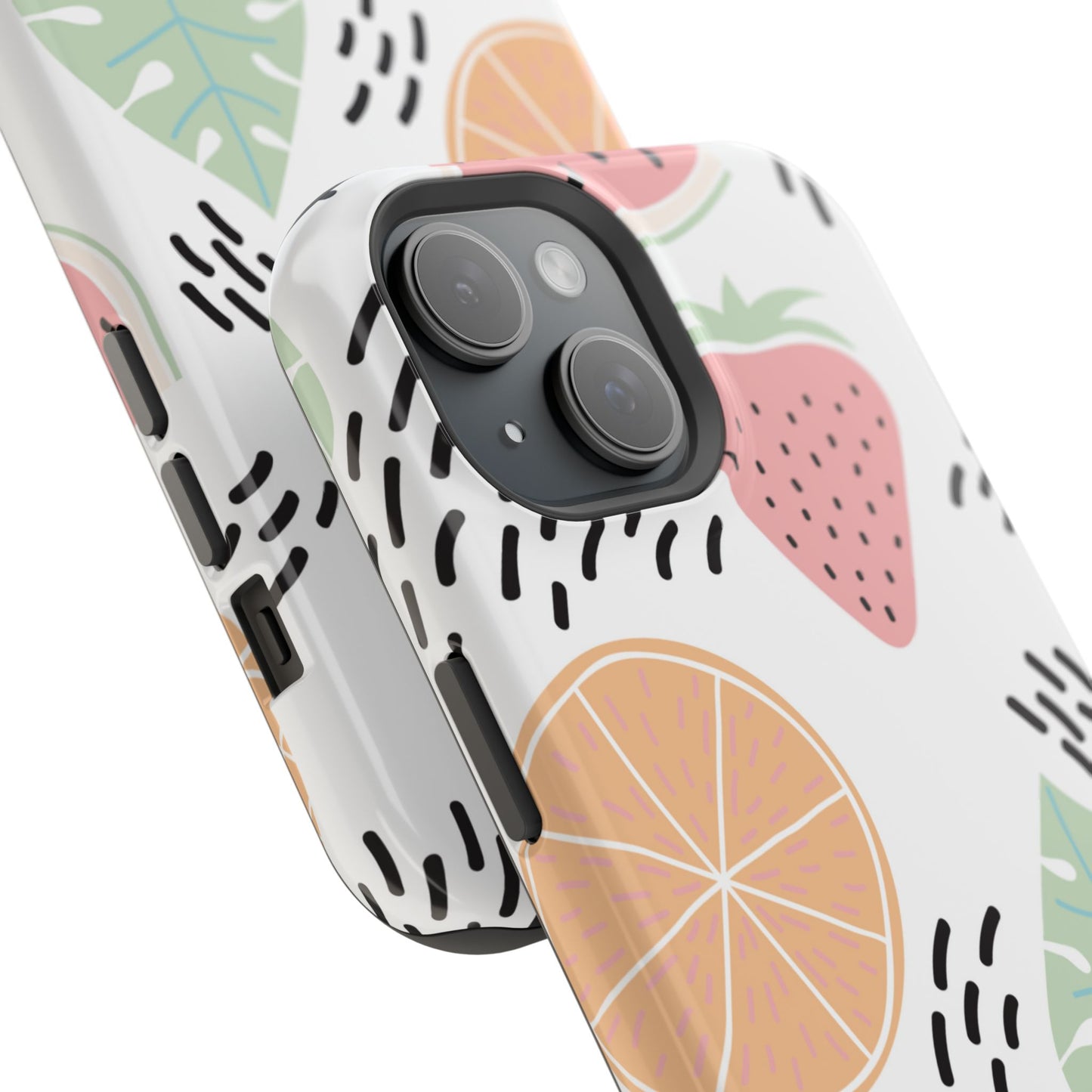 Tropical Fruit Fiesta Tough MagSafe iPhone Case – Fun Watermelon, Pineapple, and Citrus Design