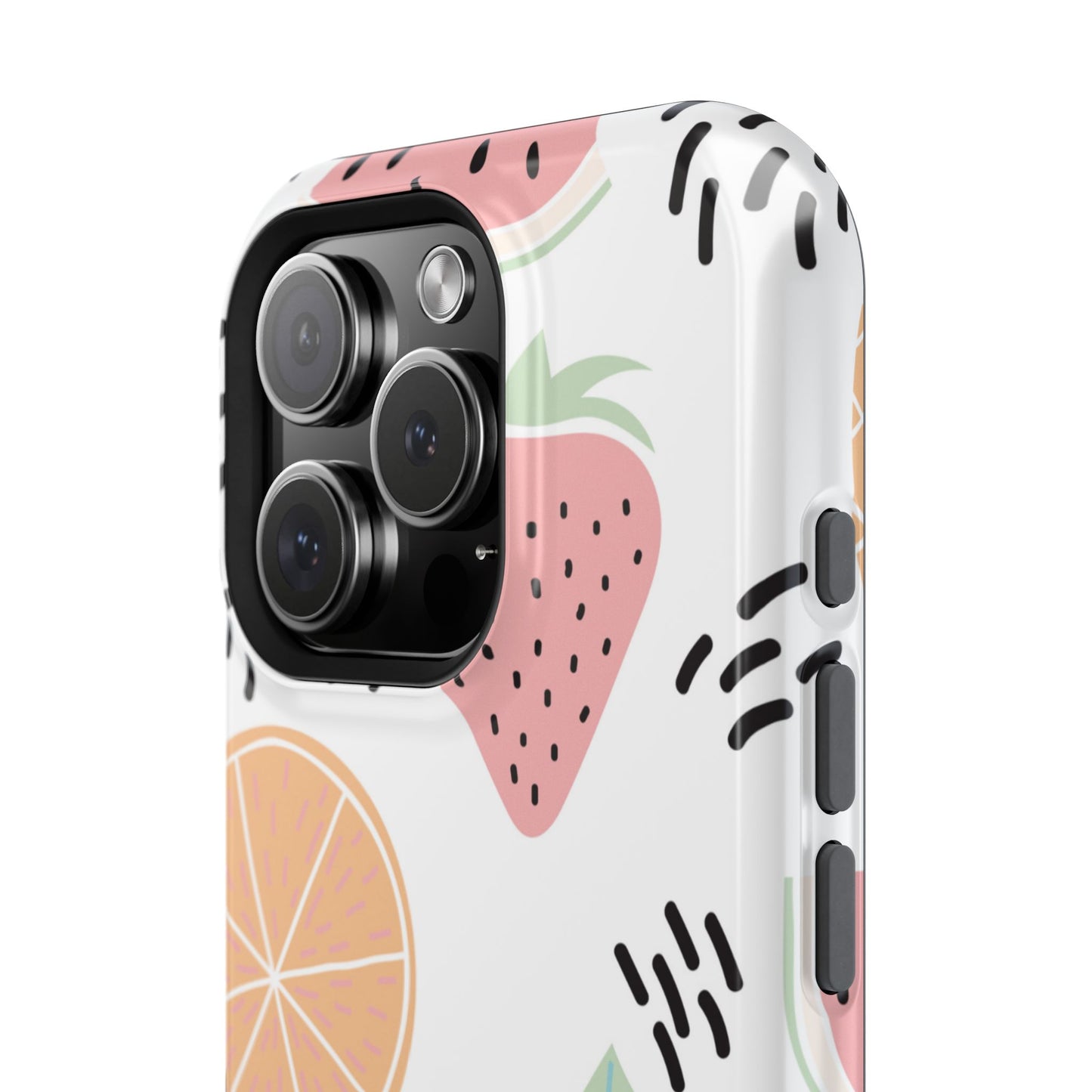 Tropical Fruit Fiesta Tough MagSafe iPhone Case – Fun Watermelon, Pineapple, and Citrus Design