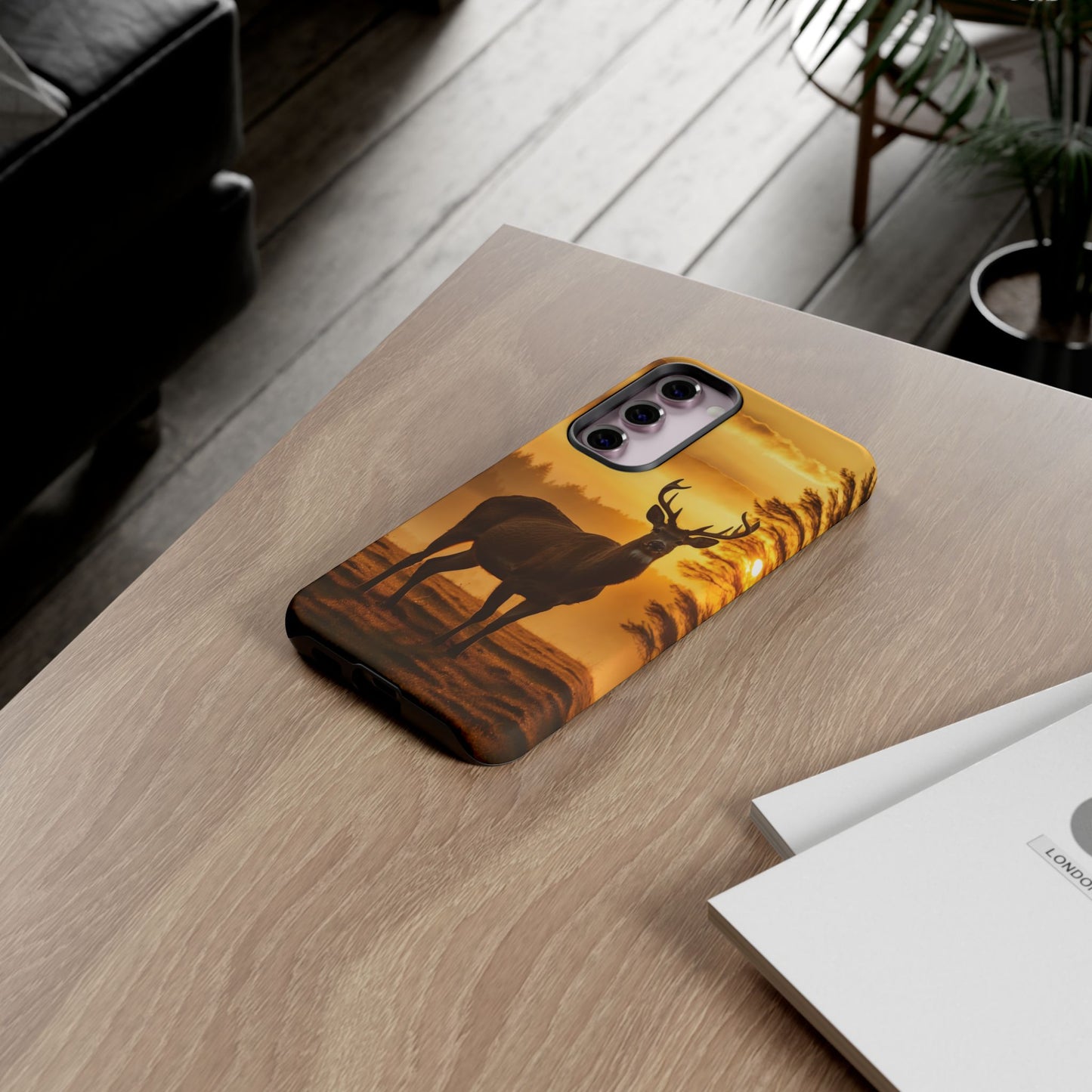 Sunset Majesty: Regal Stag – Samsung Galaxy Case