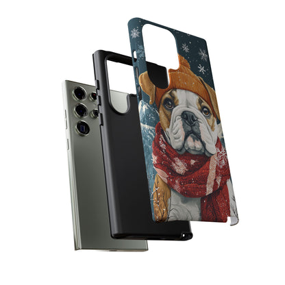 Cozy French Bulldog Samsung Galaxy Case – Rustic Fireplace Protective Cover