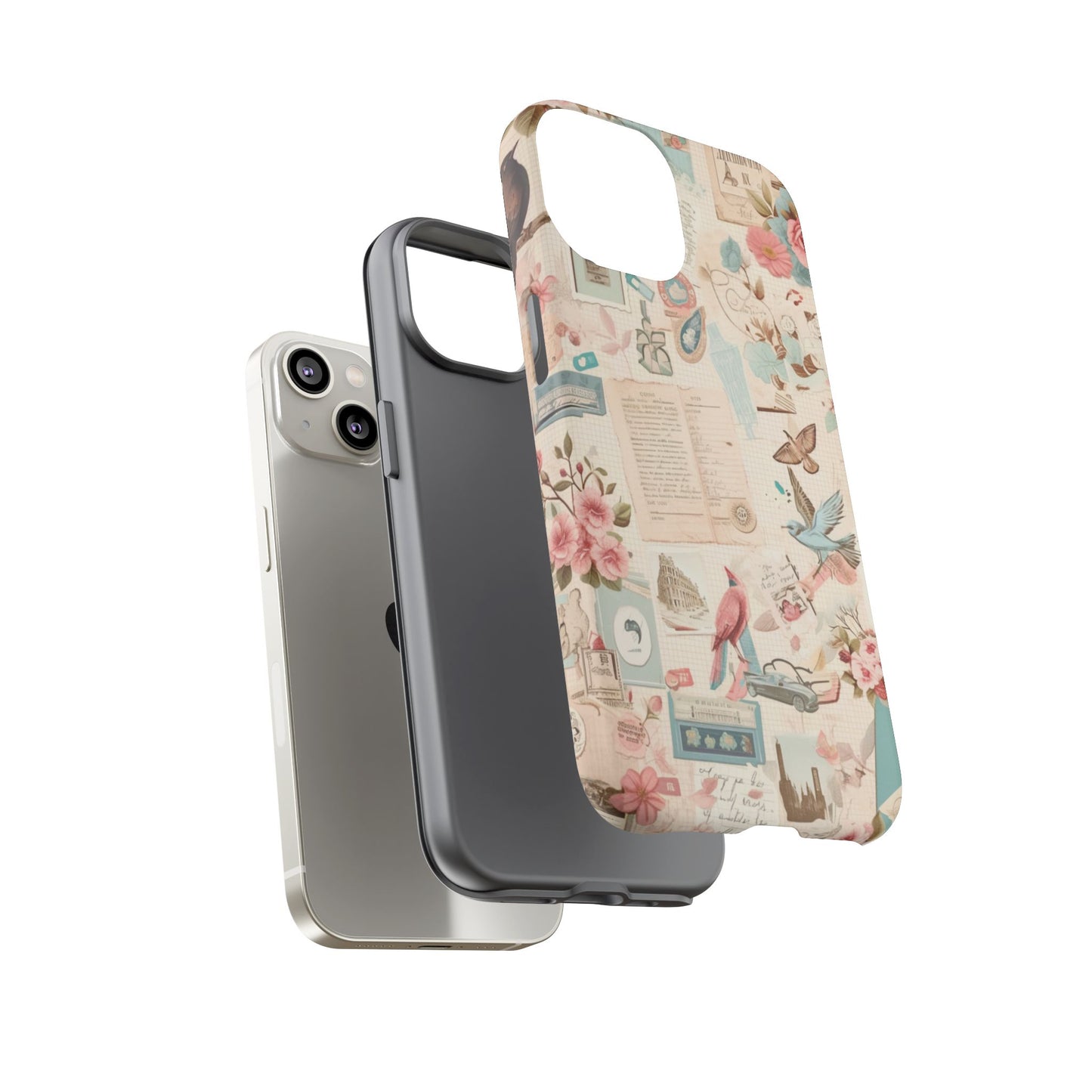 Vintage Collage iPhone Case - Retro Nostalgic Protective Cover