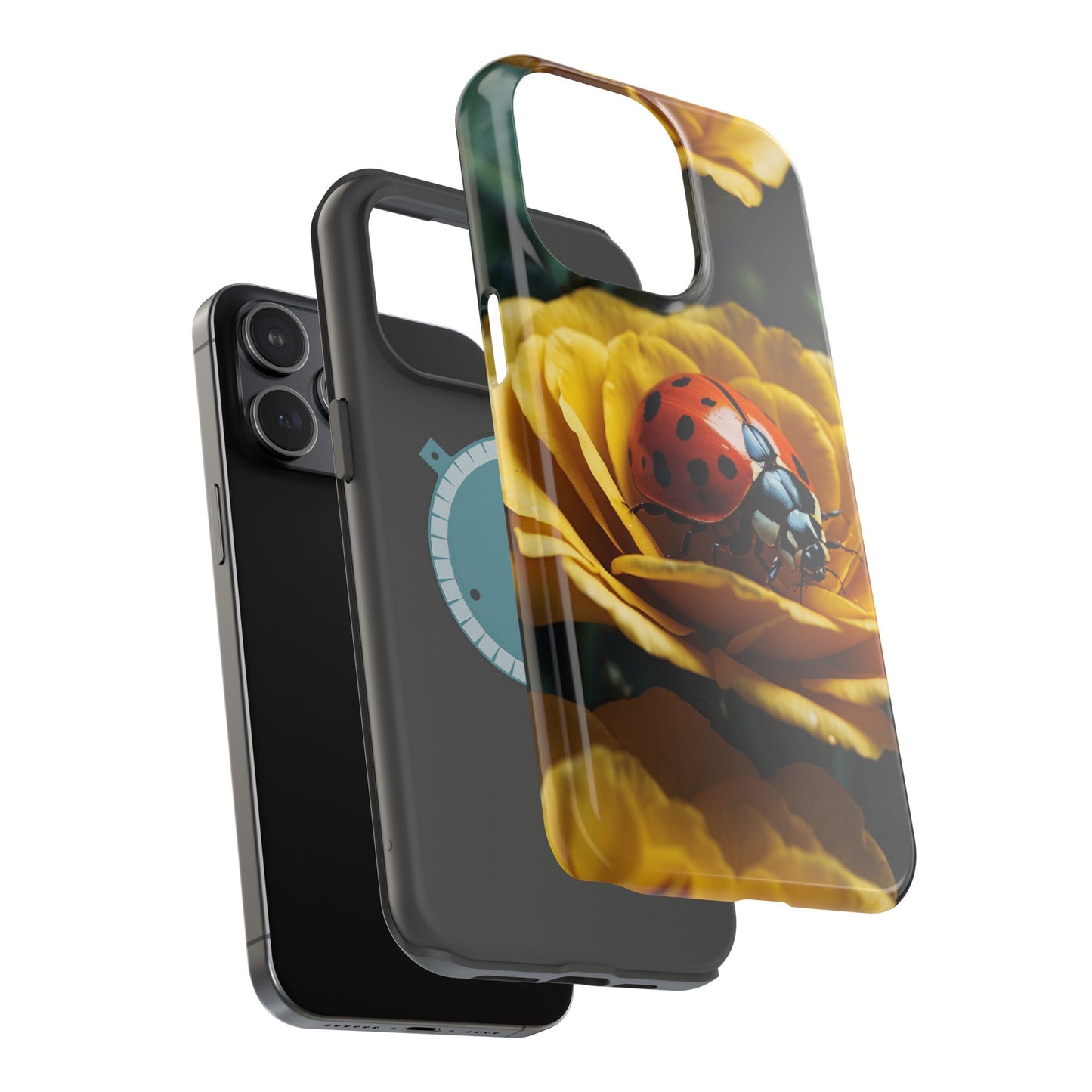 MagSafe iPhone Case: Ladybug on Yellow Petals