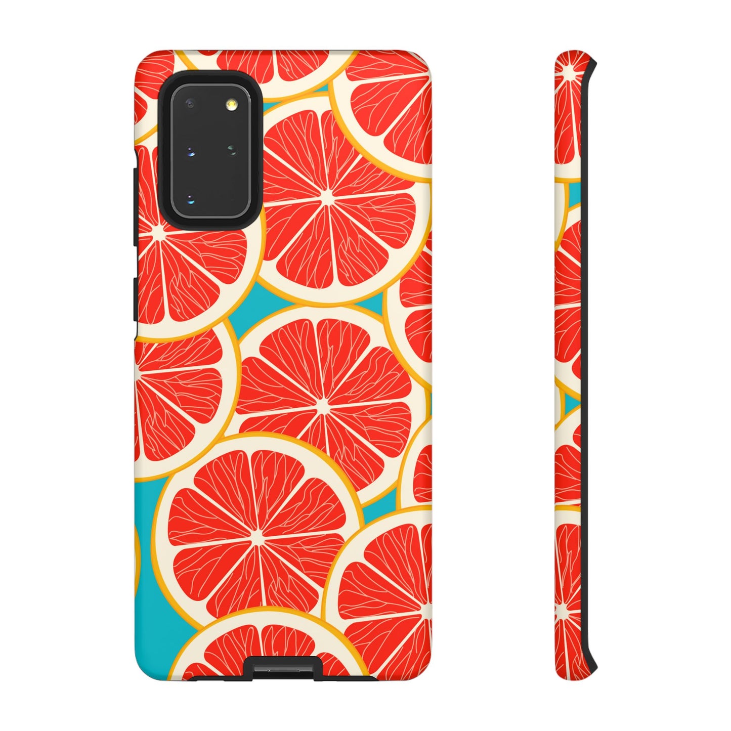 Ruby Grapefruit Pop Tough Samsung Galaxy Case – Vibrant Citrus Design, Shock - Resistant Protection - BOGO Cases