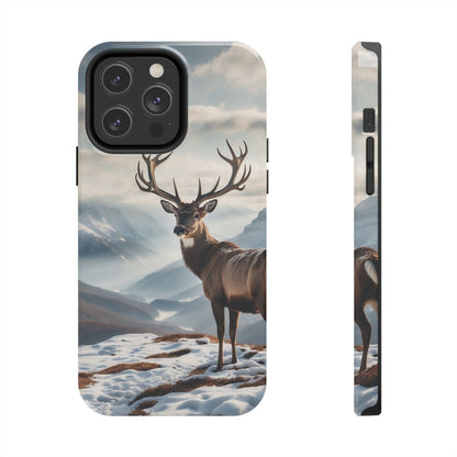 Alpine Majesty: Stag in Snow – iPhone Case