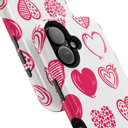 Funky Pink Hearts – MagSafe iPhone Case