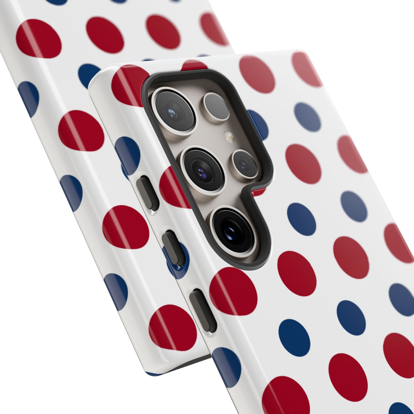 Patriotic Navy, White, and Red Polka Dot Samsung Galaxy Case