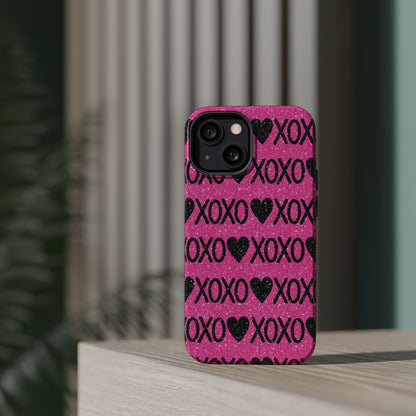 XOXO Glitter Hearts MagSafe Case