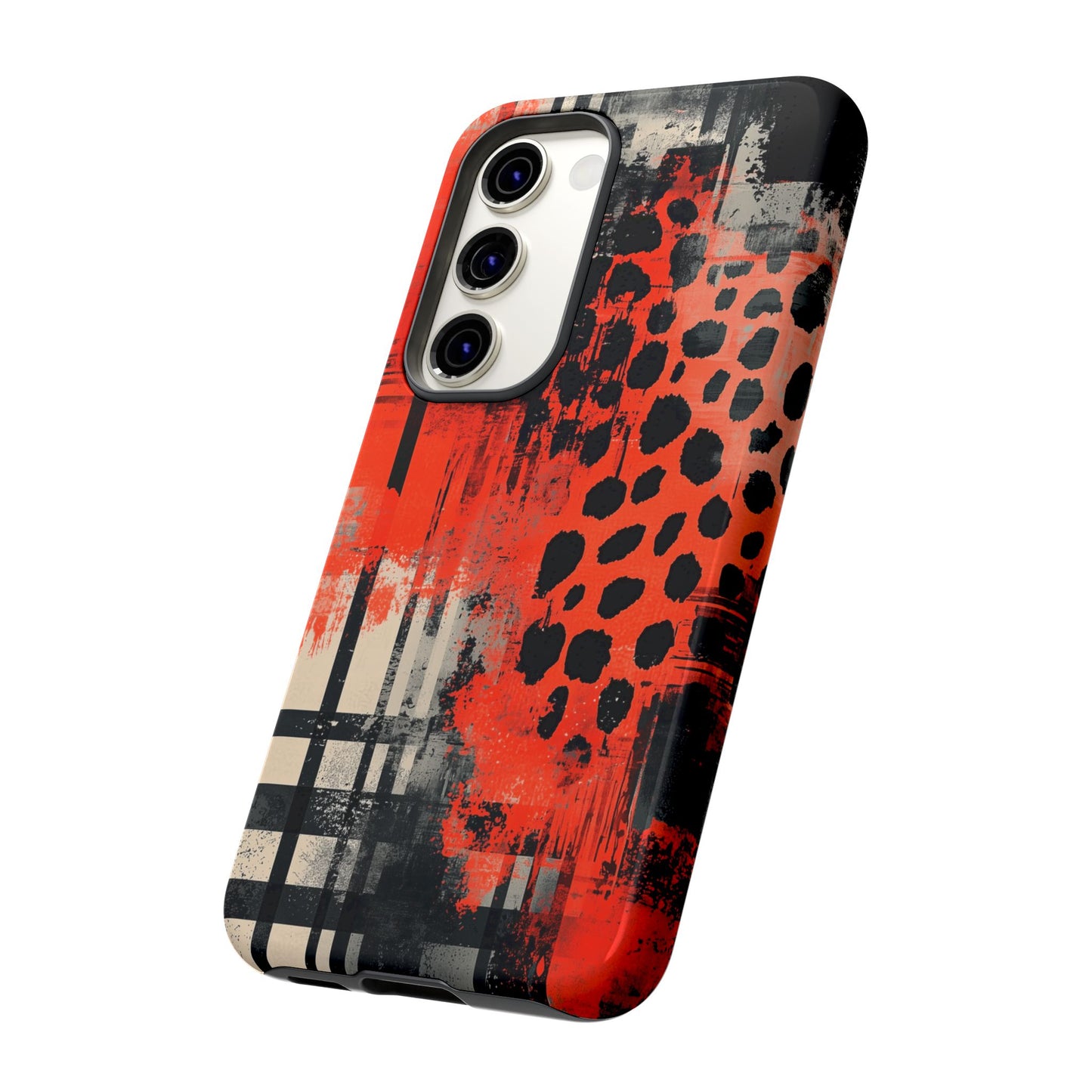 Cheetah Plaid Case – Red & Black Pattern