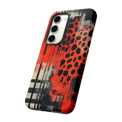 Cheetah Plaid Case – Red & Black Pattern