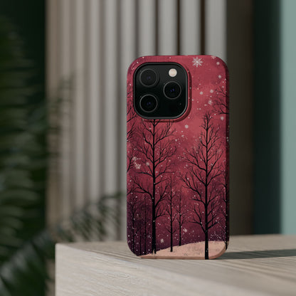 Pink Winter Twilight Forest - MagSafe iPhone Series Case