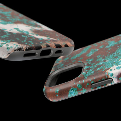 Teal Glitter Cowhide - MagSafe iPhone Series Case