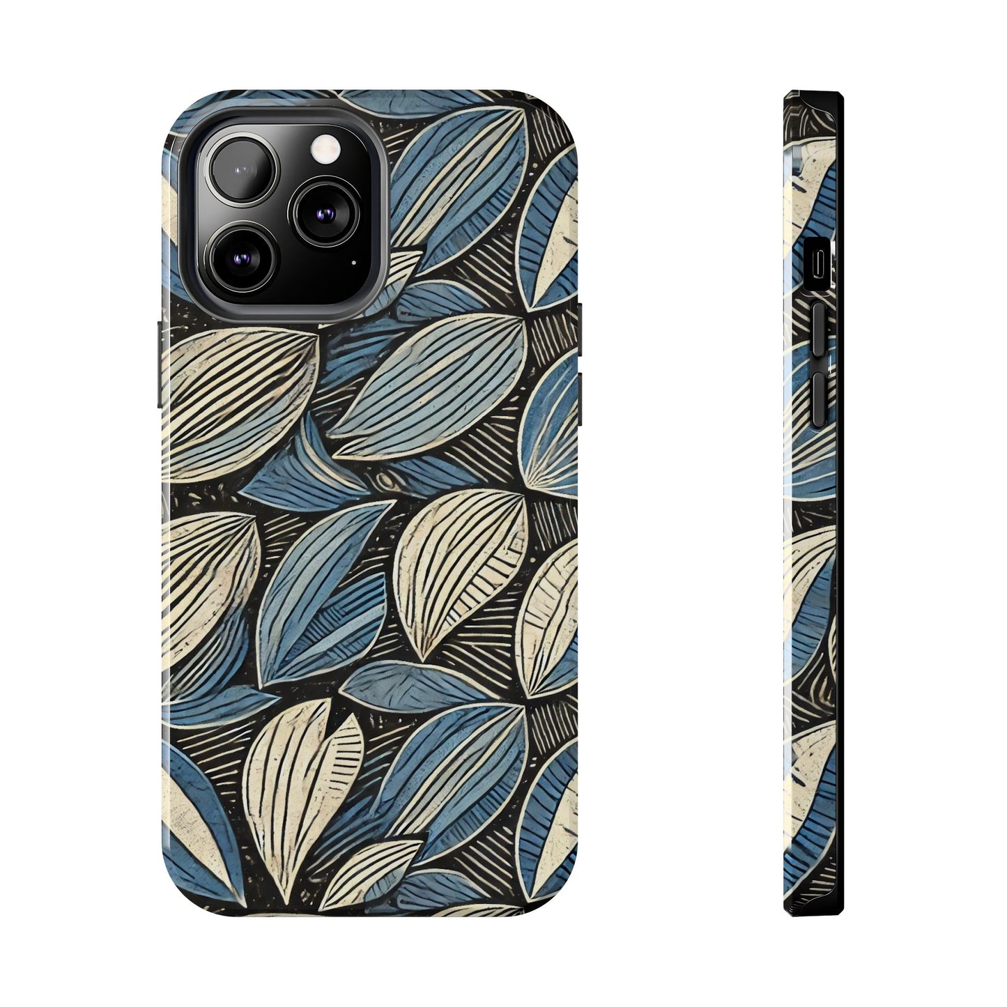 Botanical Leaf Pattern iPhone Case - Nature-Inspired Protective Cover